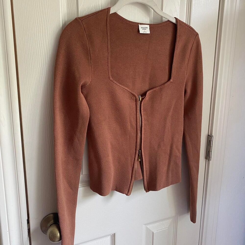 Abercrombie-fitch Women's Brown and Tan Jumper